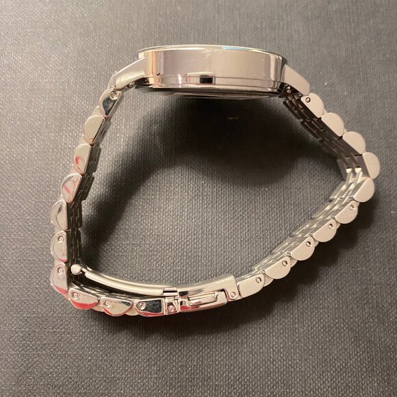 Olivia Burton Stainless Steel Watch with Crystals + Lace Flowers on Watch Face main image 4